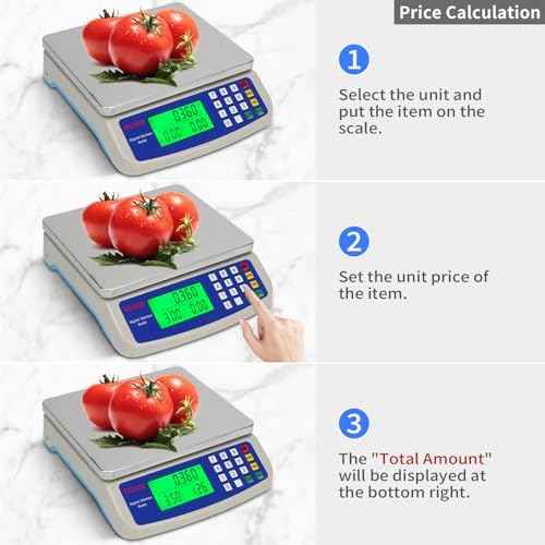Large Digital Kitchen Scale 30KG Commercial Food Scale 66LB for Baking