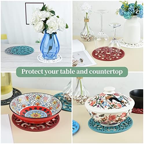 Trivets for Hot Dishes, Silicone Trivet Hot Pads for Kitchen, Silicone
