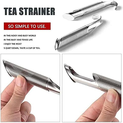 2PCS stainless steel tea filter mesh with hook handle, stainless steel