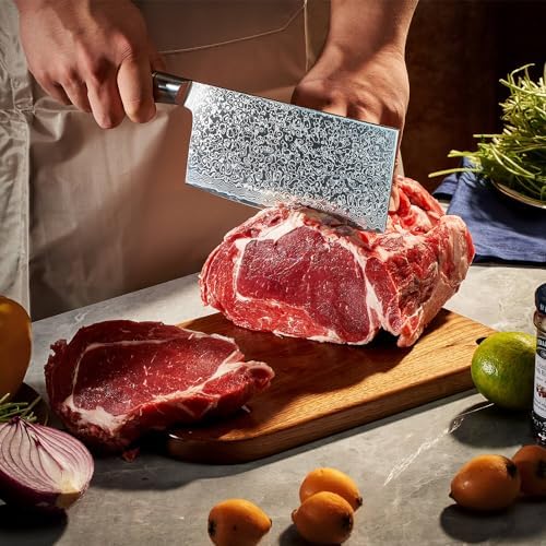 SENKEN 7-Piece Damascus Kitchen Knife Set