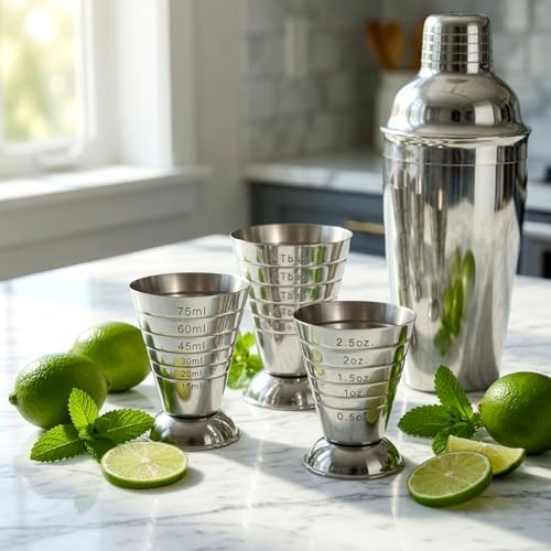 Homestia 2.5oz Measuring Cup, Stainless Steel Cocktail Jigger for