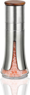 Aelga Salt Grinder Refillable - 4oz Manual Stainless Steel Salt Mill by Aelga
