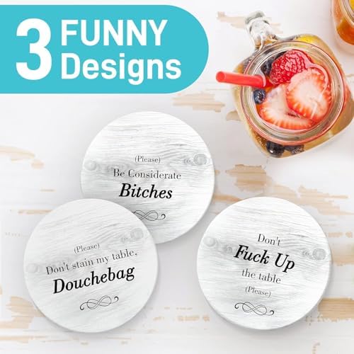 Funny Coasters - Perfect White Elephant Gifts - Unique Gifts for Women