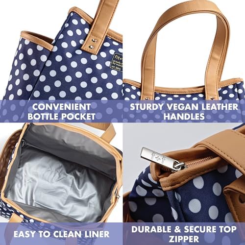 Fit & Fresh Westerly Lunch Bag, Navy Dot