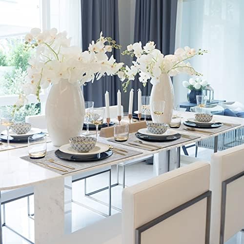 Faux Leather Placemats Set of 6,Heat Resistant Placemats for Dining