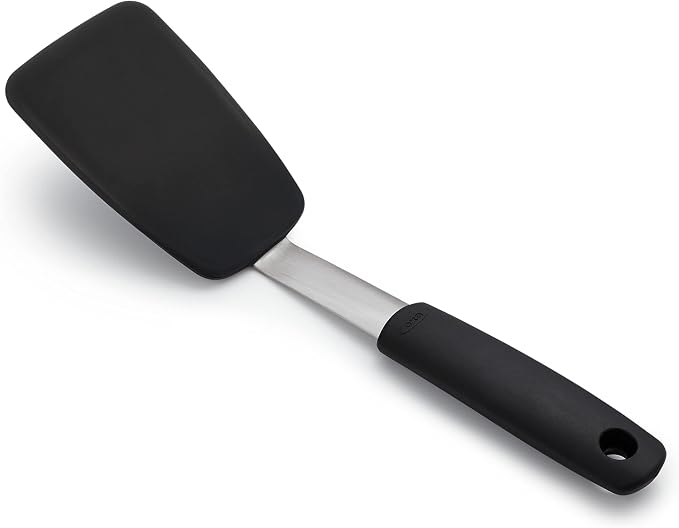 OXO Good Grips Small Silicone Flexible Turner Black & Good Grips Silicone - Image 5