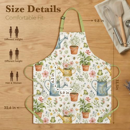 Cute Apron for Women with Pockets,Farmhouse Kitchen Cooking Apron with