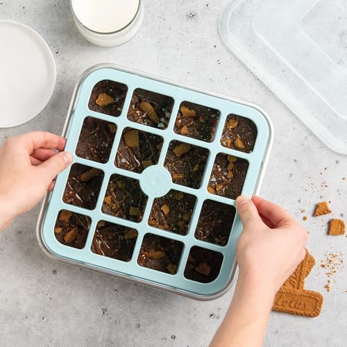 Nordic Ware Brownie Buddy Kit, 9-Inch Square Pan with Plastic Slicer