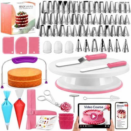 RFAQK 200PCs Cake Decorating Kit