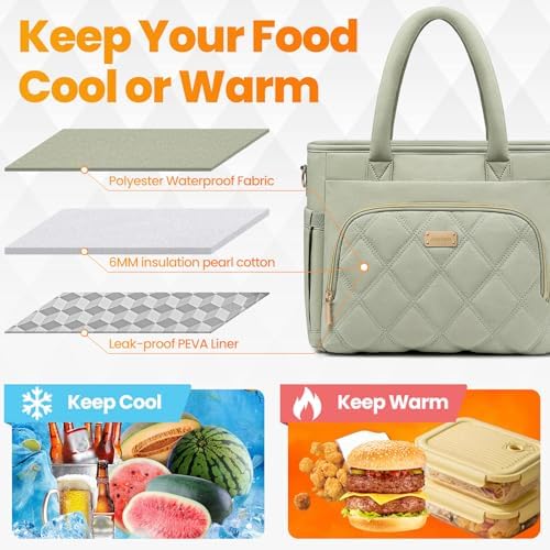 Artelaris Lunch Bag Women, Adult Insulated Lunch Box, Leakproof Lunch