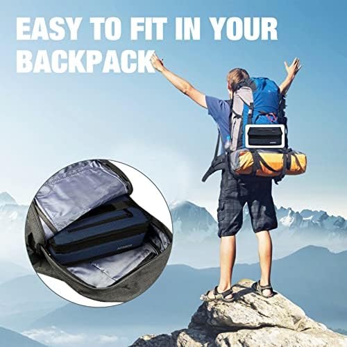 Aosbos Small Lunch Bag, Blue, Unisex, Portable Mini Cooler, Insulated
