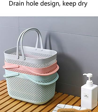 Plastic Portable Shower Caddy Basket, Storage Organizer with Handle