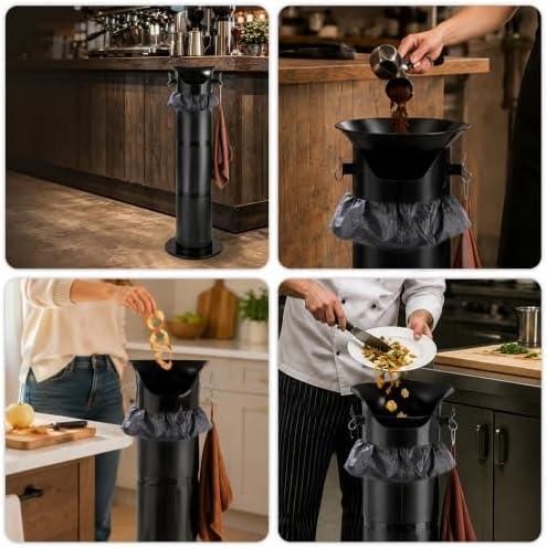 50Pcs Large Garbage Bags for Commercial Knock Box, Espresso Coffee