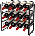 TONLEA Stackable Water Bottle Organizer Holder, Wine Rack,3-Tier 12