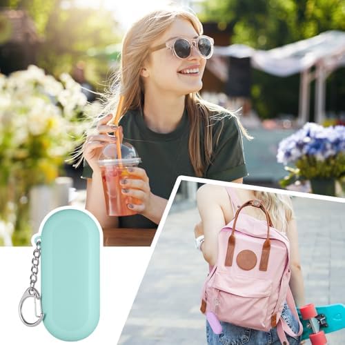NiHome 8PCS Reusable Silicone Straws with 4 Travel Cases & Cleaning