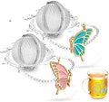 NSTaygate 2pcs Tea Steeper for Loose Tea,Tea Infuser Tea Balls for
