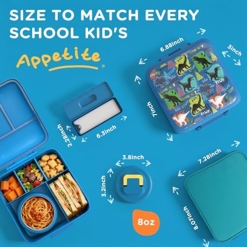 JXXM Bento Lunch Box for Kids With 8oz Soup thermo,Leak-proof Lunch