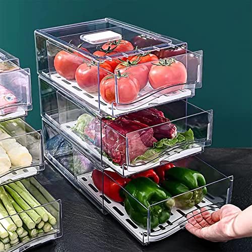Diskary Fridge Organizer, 2 Drawers, Large