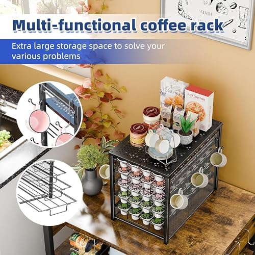Simple Trending 5 Tier Coffee Pod Holder for K Cup, 160 Pod Pack