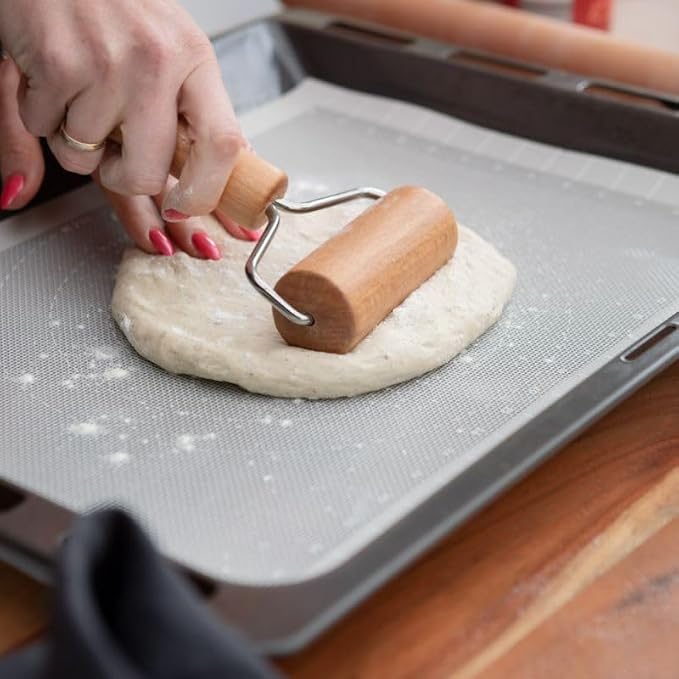 Watris Veiyi Small Rolling Pin, Wooden Dough Roller, Non-Stick Pizza Roller - Image 6