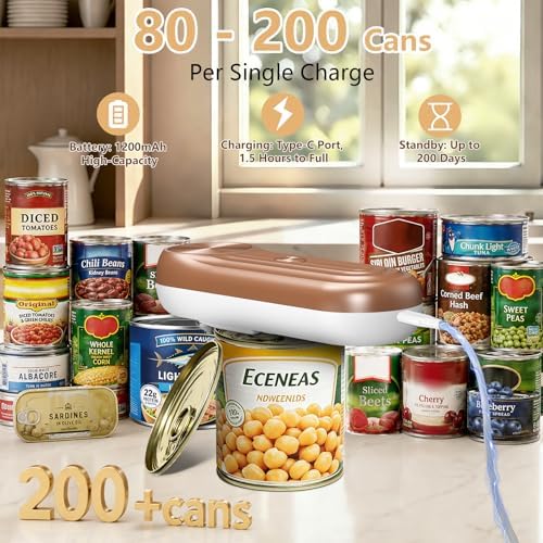 Electric Can Opener, One Touch Automatic Can Opener for Seniors