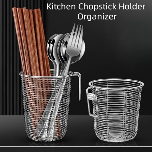 2Pcs 18/8 Stainless Steel Dishwasher Cutlery Basket Kitchen Chopstick