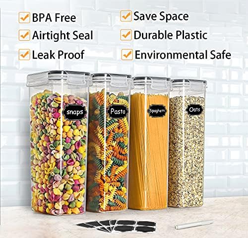 Wildone 2.8L Pasta Containers for Pantry Organization and Storage