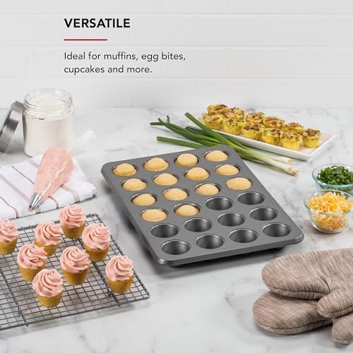 KitchenAid 24-Cup Nonstick Aluminized Steel Mini Muffin Pan, Contour