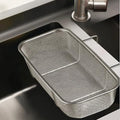 Stainless Steel Side Sink Drain Strainer Basket, Silver Rectangle