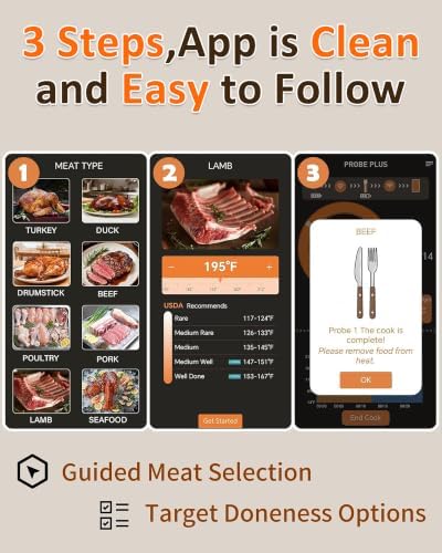 ±0.5°F Accurate Wireless Meat Thermometer