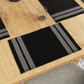 Encasa XO Placemats, Fine Ribbed Cotton Table Mats 18"x13"