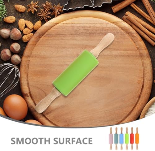 Toyvian Silicone Rolling Pins, 6Pack Mini Non Stick Dough Rollers