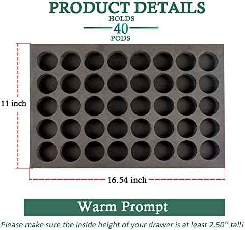 FONUNO Coffee Pod Drawer Organizer Compatible with KCup Keurig