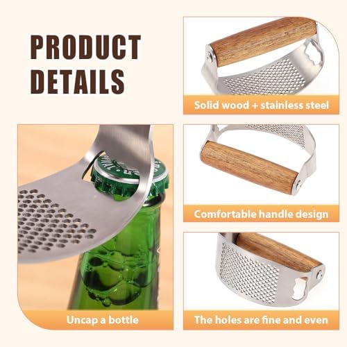 Stainless Steel Garlic Presser, Heavy Duty (2)