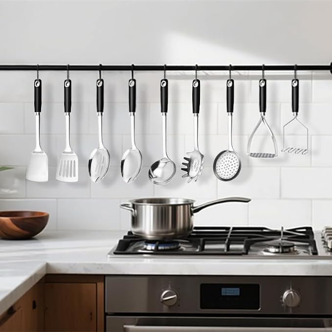 18/0 Stainless Steel Cooking Utensils Set, Heavy Duty Kitchen Utensils - Image 2