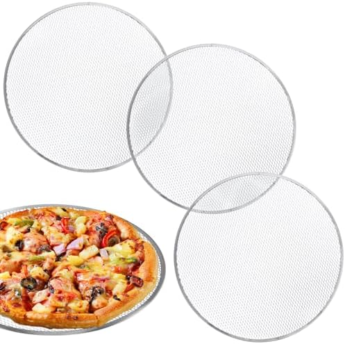 3 Pcs Pizza Screen, 16 Inch Pizza Pan for Oven, Nonstick Pizza Tray