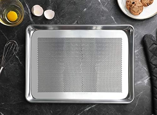 New Star Foodservice Commercial Grade 18-Gauge Aluminum Sheet Pan/Bun