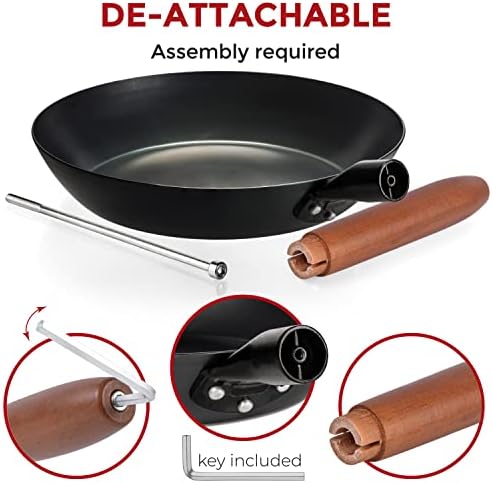 YOSUKATA 11.8" Pre-Seasoned Carbon Steel Frying Pan