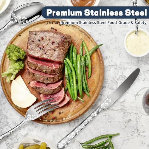 Silverware Set, 20 Piece Stainless Steel Flatware Set, Silverware Set