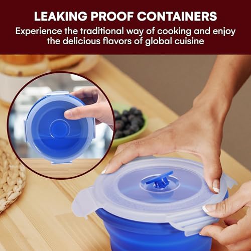 Collapsible Food Storage Containers with Lids - 13.5oz/0.4L Silicone