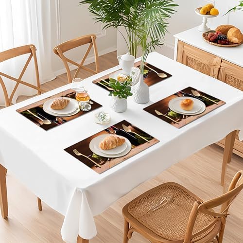 Wine Placemats Set of 4 Bottle Grapes Rustic Brown Table Mats