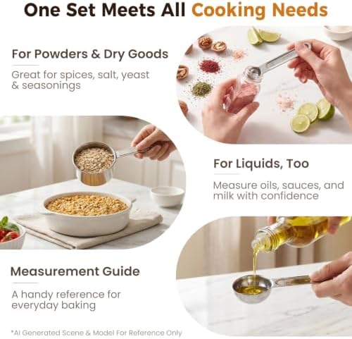 11 PCS Measuring Cups and Spoons Set with Funnel & Mini Spoons for