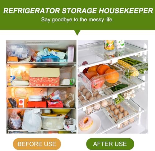 Drawer Type Egg Storage Box for Refrigerator, Multi Compartment