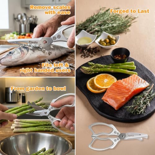 All Purpose Detachable Kitchen Scissors,Heavy Duty,Protective Sheath