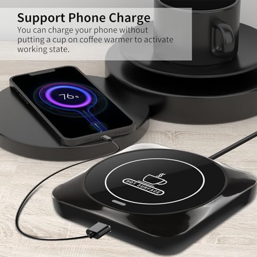 Coffee Mug Warmer, Smart USB Coffee Cup Warmer with Pressure-Induced