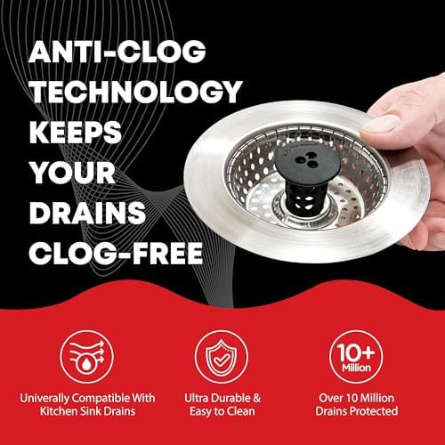 Kitchen SinkShroom Revolutionary Clog-Free Stainless Steel Sink