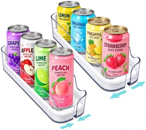 2-Piece Automatic Soda Can Organizer for Fridge