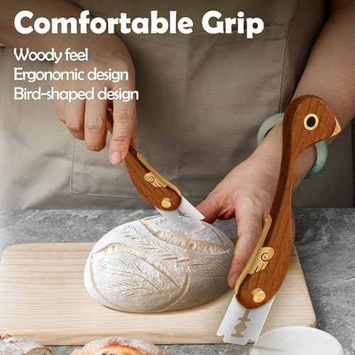 Bird Bread Lame Dough Scoring Tool with 10 Replacement Blades