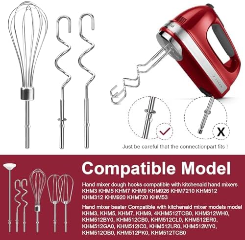 Hand Mixer Accessories and Attachments Beater, Whisk for Kitchenaid