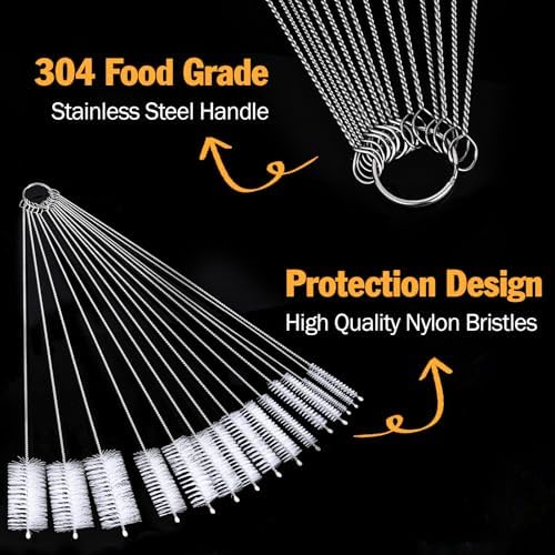 AZEN 15 Pack Straw Cleaner Brush Set, 12 Inch